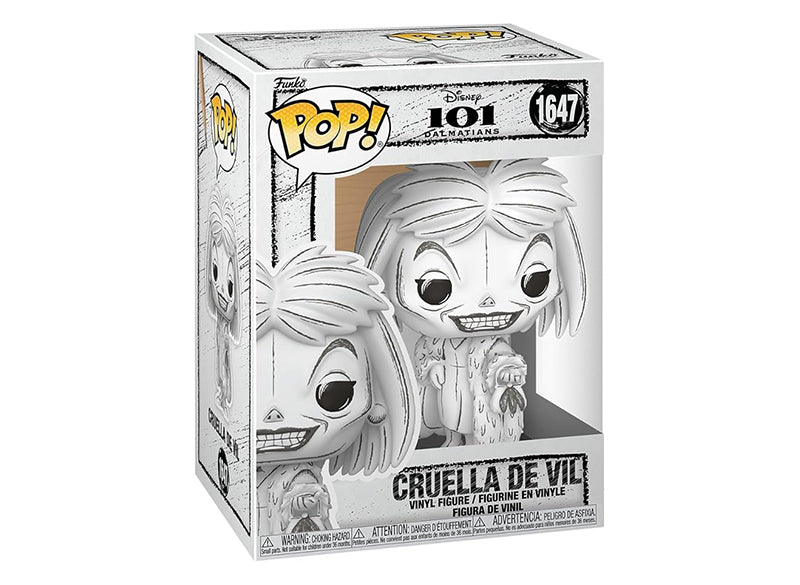 FUNKO POP! DISNEY: CRUELLA DE VIL (1647) – SKETCH EDITION 🖤🖊️
